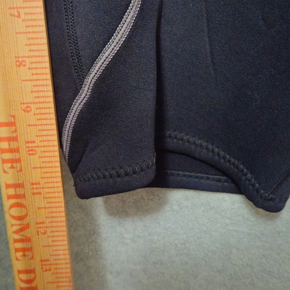 CoreX Mens Large Shorty Wetsuit Black Blue Short Sleeve Back Zip Neoprene‎
